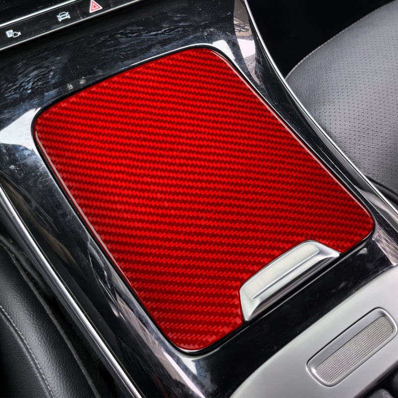 WXZOS Genuine Carbon Fiber Center Console Storage Box Trim for Benz W254 GLC 2023-2024