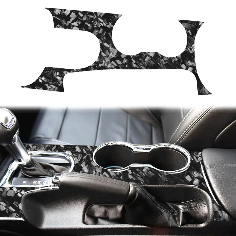 WXZOS Genuine Carbon Fiber Center Console Panel Trim for Ford Mustang 2015-2020