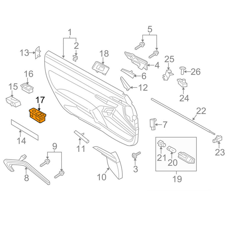 New 99161315102DML Window Mirror Switch For Porsche 911 991 2012-2018