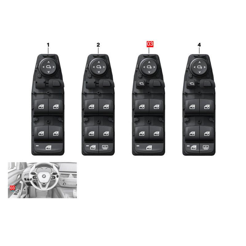 WXZOS 8Pin Driver Side Master Power Window Switch for BMW X5 G05 X6 G06 X7 2019-2023