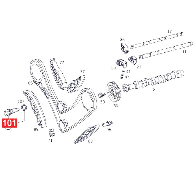 Tensionatore catena distribuzione motore M113 adatto per Mercedes-Benz E55 AM...