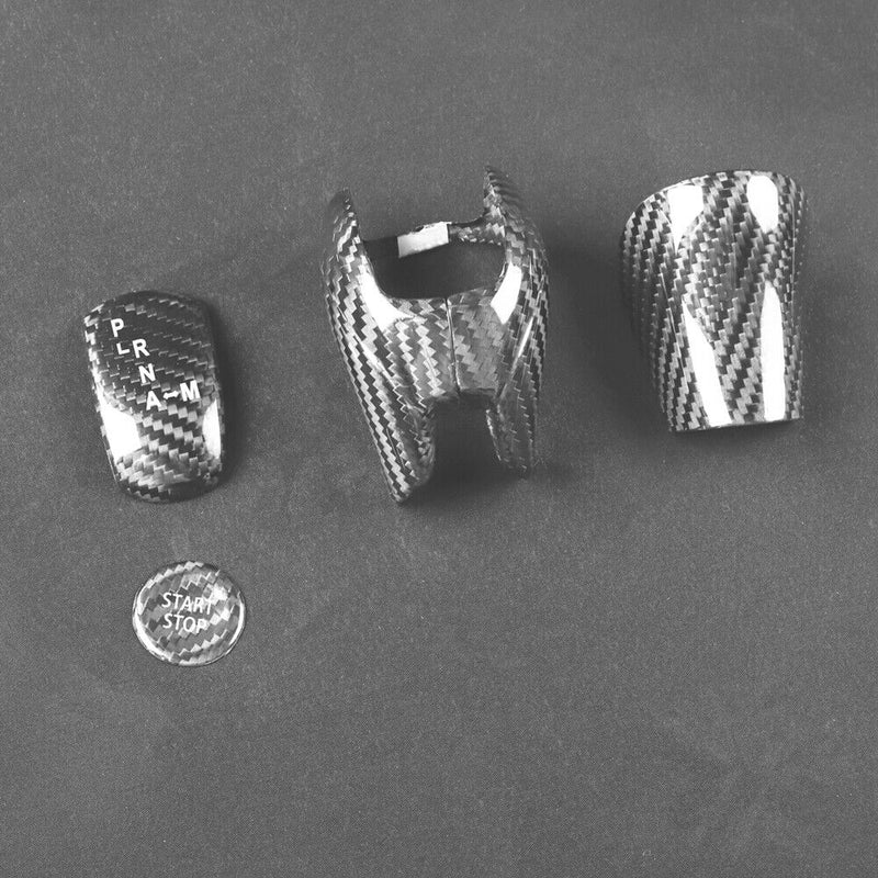 Genuine Carbon Fiber Gear Shift Knob Handle Cover Fit for Nissan GT-R 2008-2015