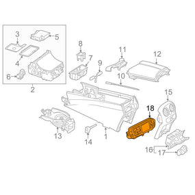 Rear 2059056305 Air Conditioning Air Outlet Switch for Benz W205 S205 15-18