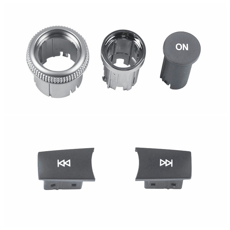 WXZOS CD Audio Control Button Knob Cover Set for Mercedes-Benz W204 C-class 2007-2010