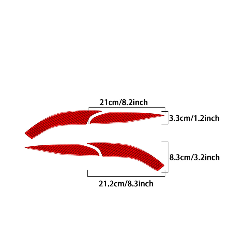 WXZOS Genuine Carbon Fiber Side Wing Mirror Trim for Mercedes W206 C-class 2022-2024