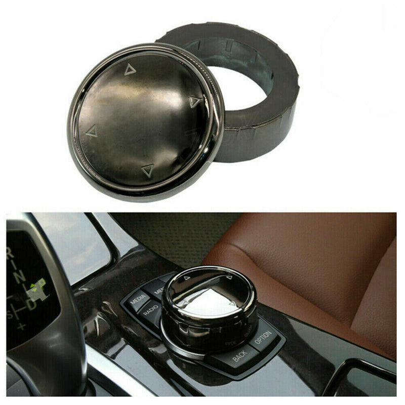 7 Button ABS Ceramic IDrive Multi-Media Knob Cover Trim for BMW 2010-2014 X1 E84