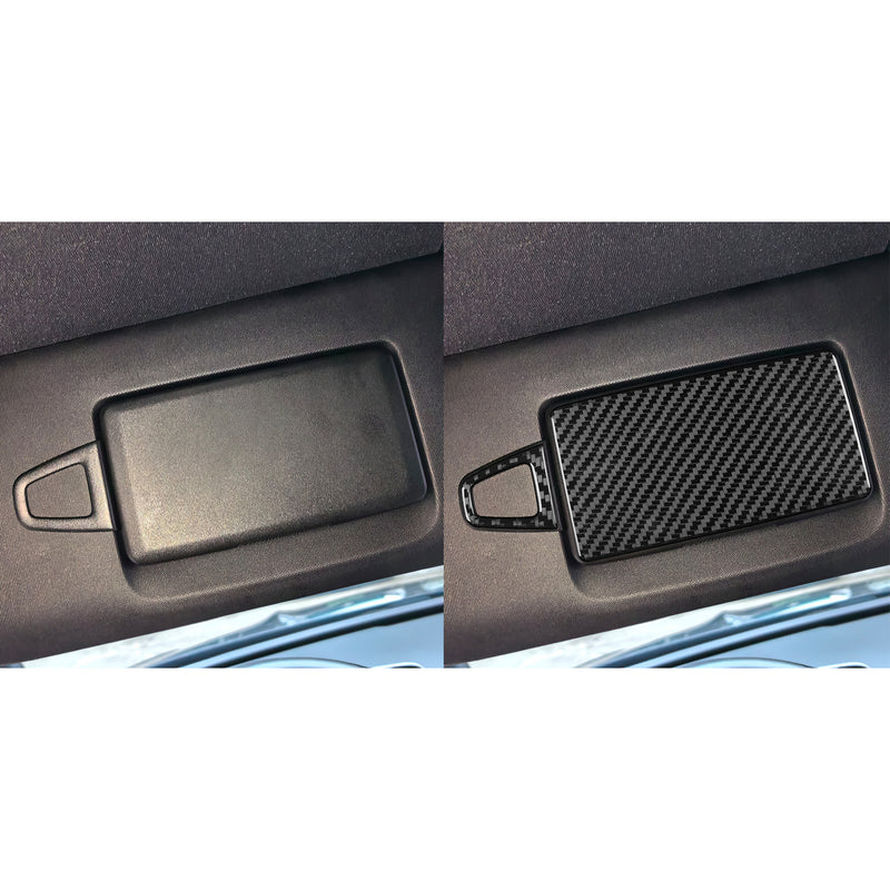 WXZOS Genuine Carbon Fiber Vanity Mirror Trim for Mercedes-Benz W206 C-class 2022-2024