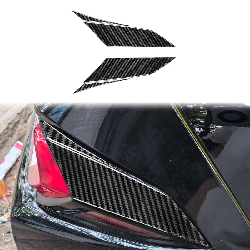 WXZOS Genuine Carbon Fiber Rear Taillight Trim for Chevrolet Corvette C8 2020-2024