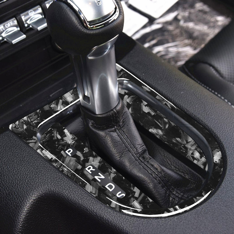 WXZOS Genuine Carbon Fiber Gear Shift Lever Panel Trim for Ford Mustang 2015-2020