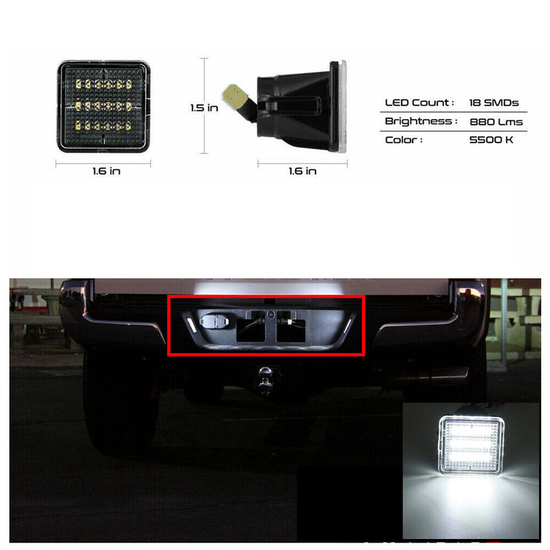 2Pcs LED License Plate Light Lamp for Toyota Tacoma 16-19 Tundra 2014-19