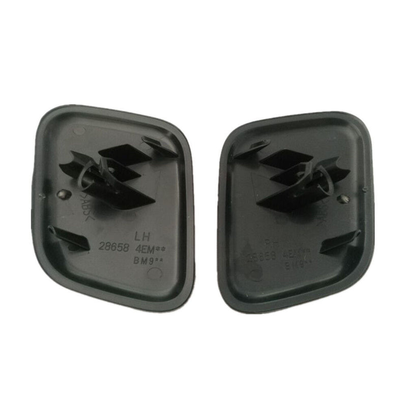 2 PCS Front Bumper Headlamp Washer Nozzle Cap Cover for Nissan Qashqai 2014-2017