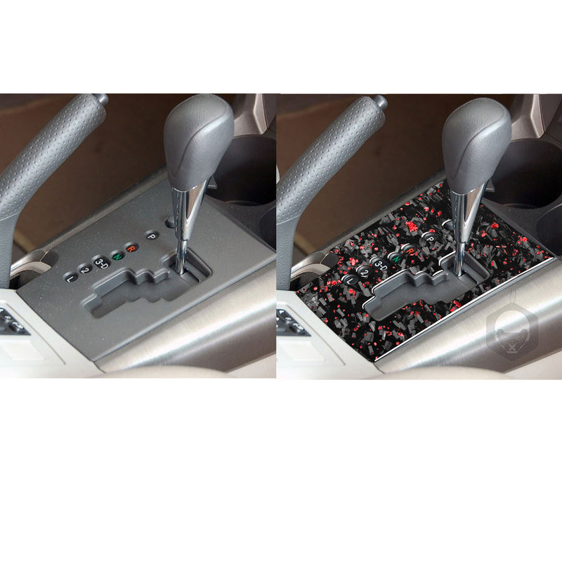 WXZOS Genuine Carbon Fiber Gear Shift Knob Lever Panel Trim for Toyota RAV4 2006-2013