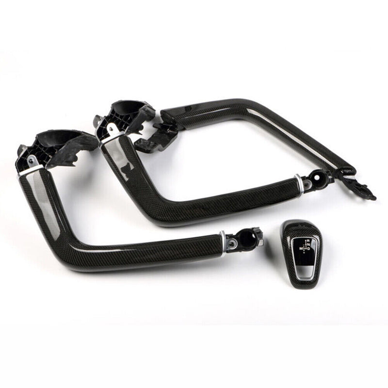 1SET Carbon Fiber Inner Door Handle Center Armrest for Porsche Cayenne 2018-2023