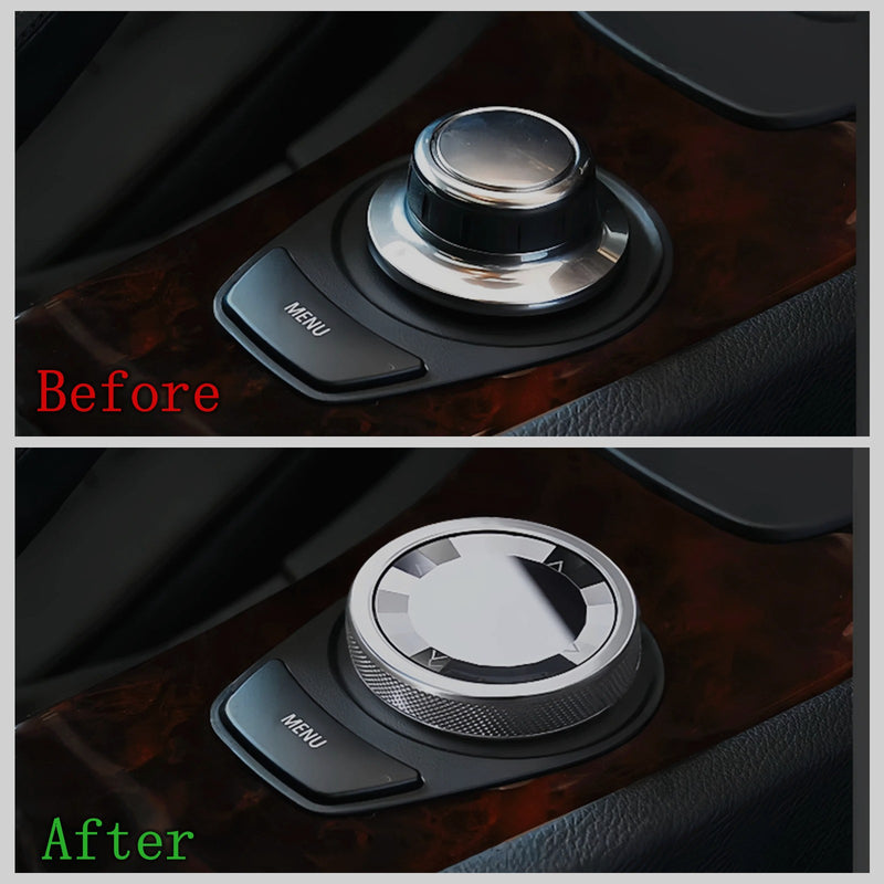 WXZOS CCC iDrive Controller Button Trim Cover for BMW E82 E87 E88 1Series 2005-2008