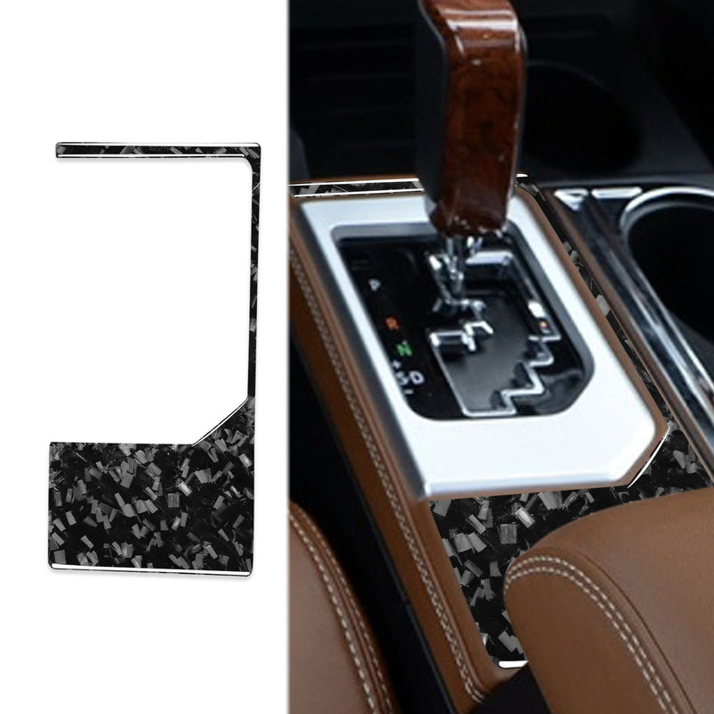 WXZOS Genuine Carbon Fiber Gear Shift Knob Lever Panel Trim for Toyota Tundra 2014-18