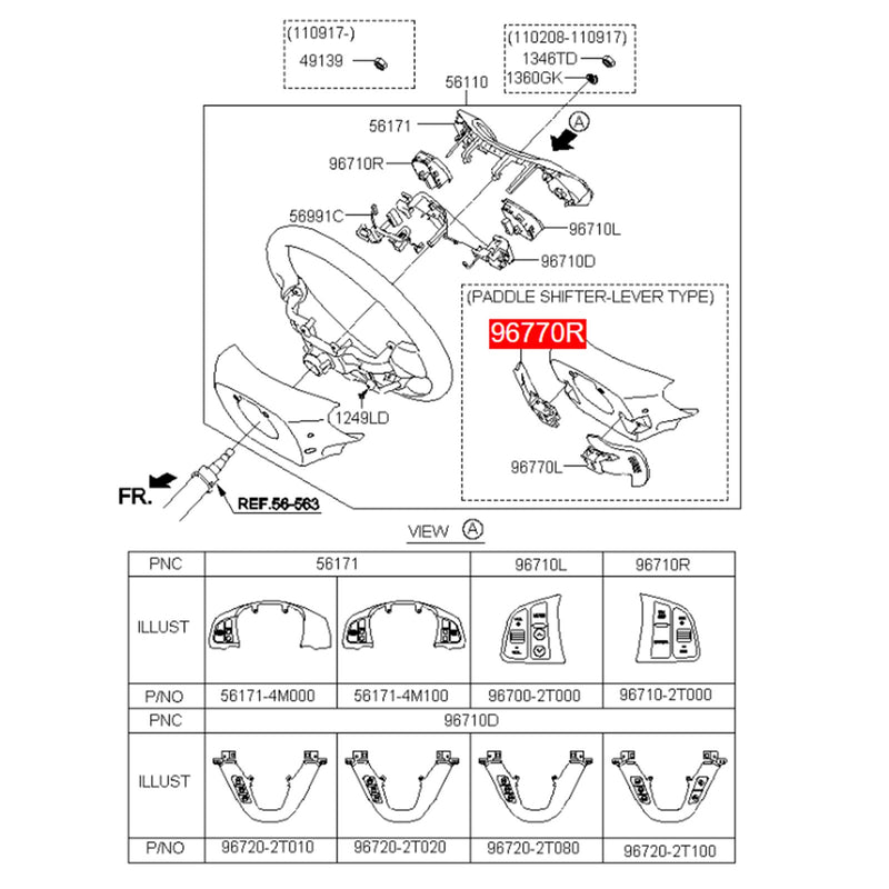 WXZOS Steering Wheel Shift Paddle Shifters for Kia Optima K5 2011-2012