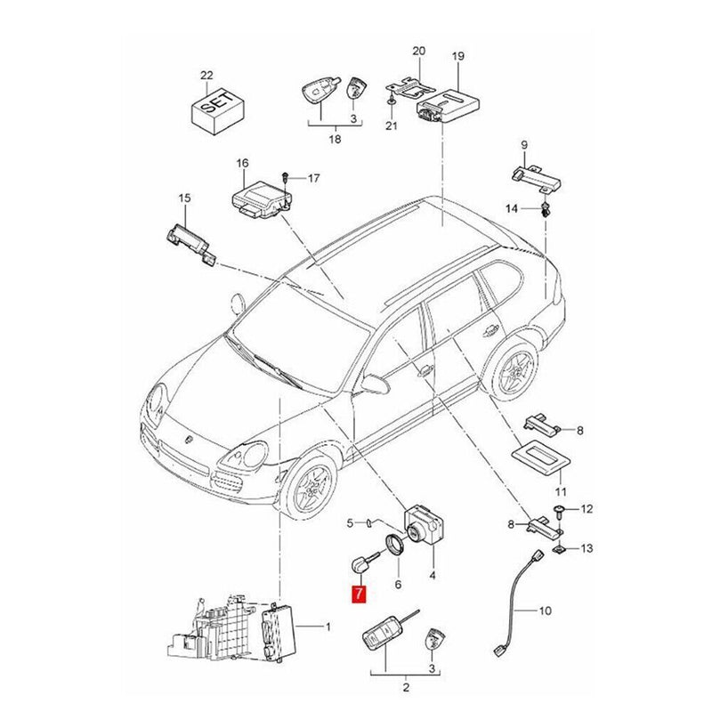 Entry & Drive Plastic Dummy Key Fob Fit for Porsche Cayenne (9PA) 2003-2010