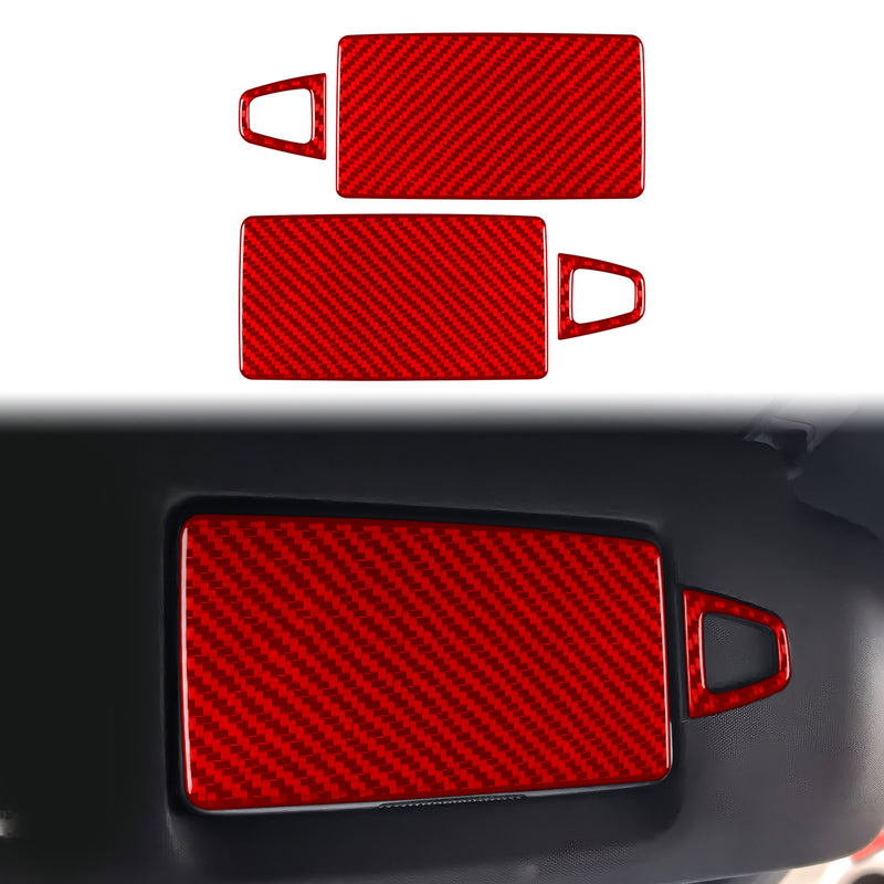 WXZOS Genuine Carbon Fiber Vanity Mirror Trim for Mercedes-Benz W206 C-class 2022-2024
