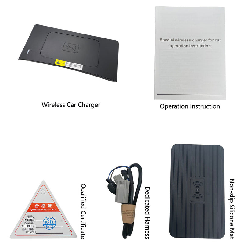 WXZOS Center Console Wireless Fast Charging Pad for Renault Megane 2015-2018