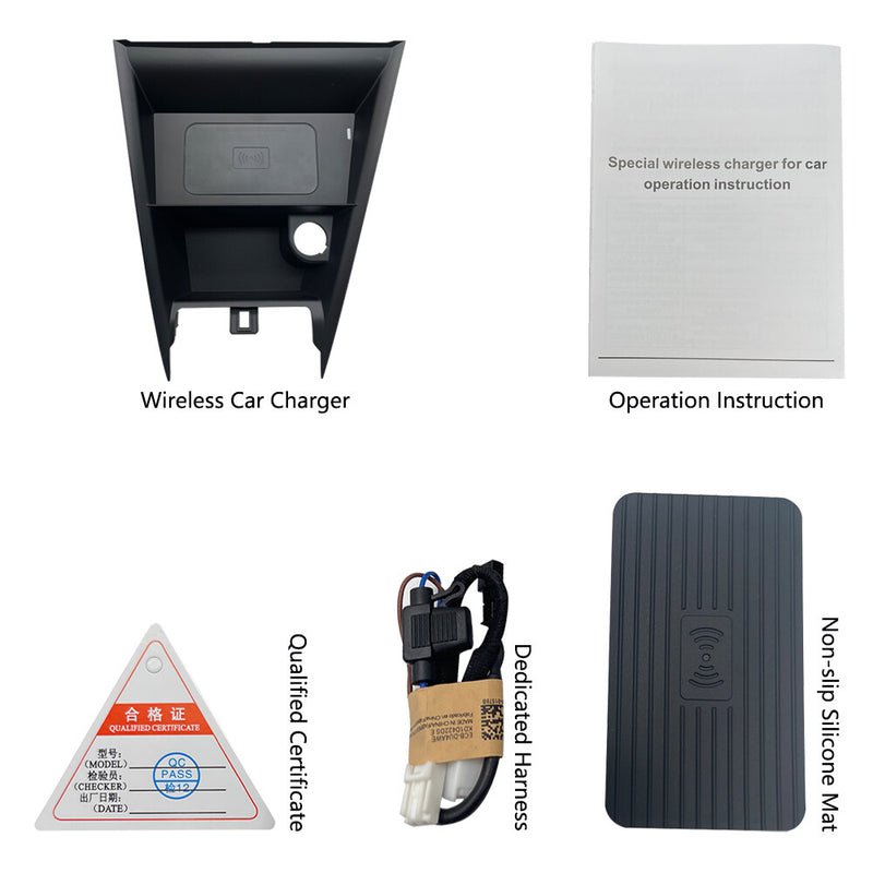 WXZOS Center Console Phone Wireless Fast Charging Pad for Toyota Yaris 2017-2021