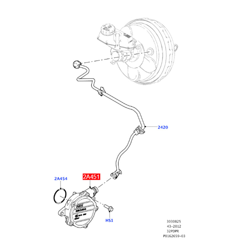 WXZOS Brake Vacuum Pump Seal Ring for Volvo V60 3.0L  2010-2015