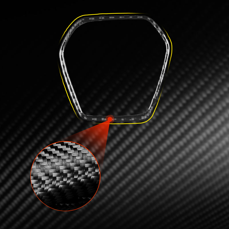 WXZOS Genuine Carbon Fiber Steering Wheel Frame Trim for Chevrolet Corvette C8 2020-24