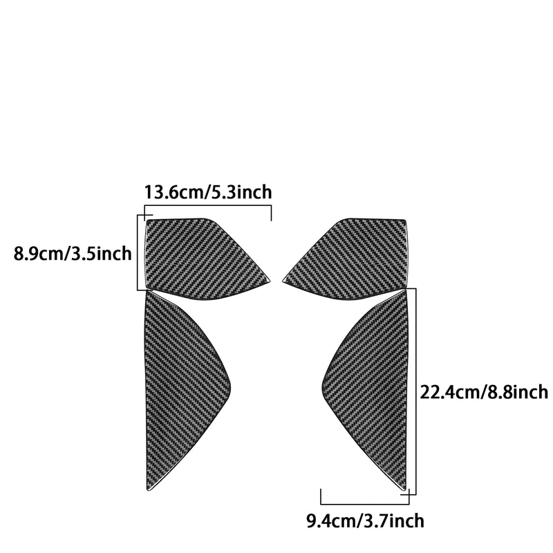 WXZOS Genuine Carbon Fiber Dashboard Side Trim for Chevrolet Corvette C8 2020-2024