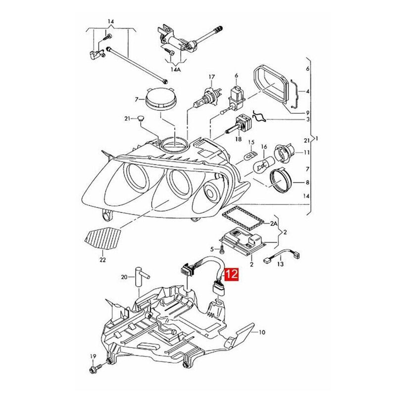 Sale Headlight Connector Wire Harness for VW Touareg 2003-2007