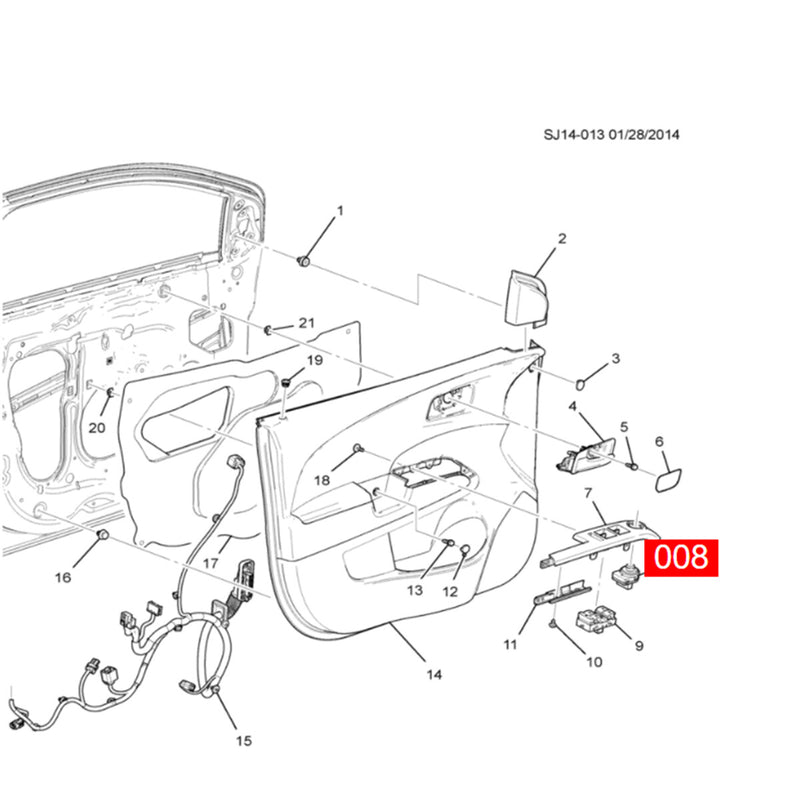 WXZOS 1PC Left & Right Side Mirror Adjust Control Switch for Chevrolet Aveo 2012-2016