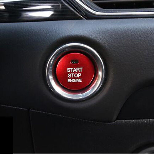 Red Engine Start / Stop Push Button Cover Trim For Mazda CX-5 MX5 2012-2018