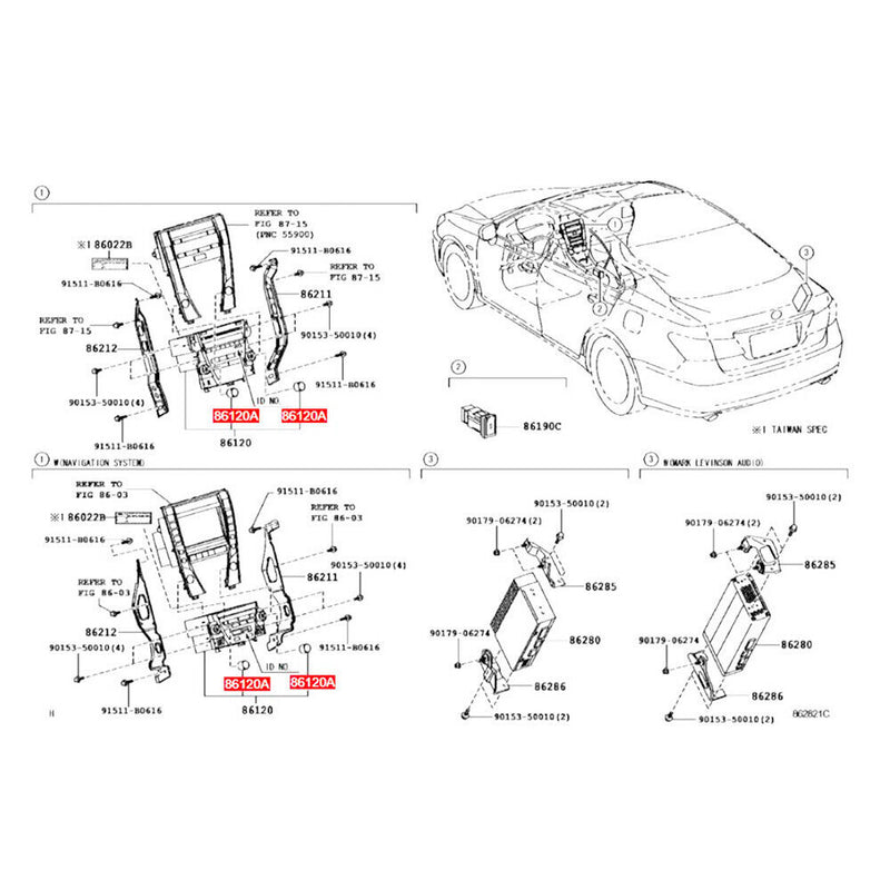 FM Audio Knob Volume Button 90010-22070 for Lexus 2006.08-2009.07 ES240 ES350