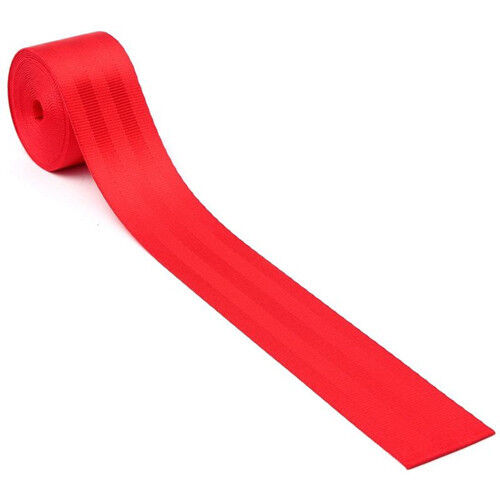 Red 4.8cm Auto Racing Car Harness 3 Point Front Safety Retractable Seat Belt HOT