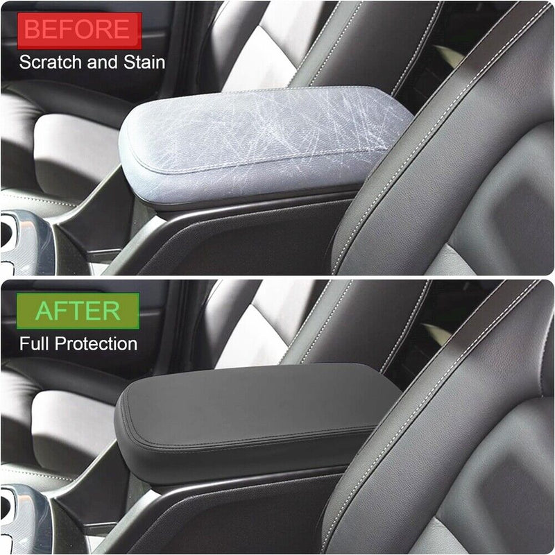 Leather Center Console Armrest Box Lid Protector Cover for GMC Canyon 2015-2022