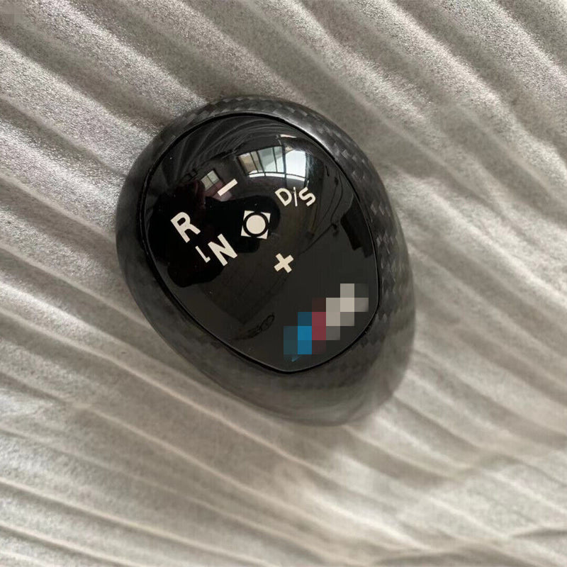 Carbon Fibre Gear Shift Knob Panel w/M Sticker for BMW M3 E90 E92 E93 2008-2012