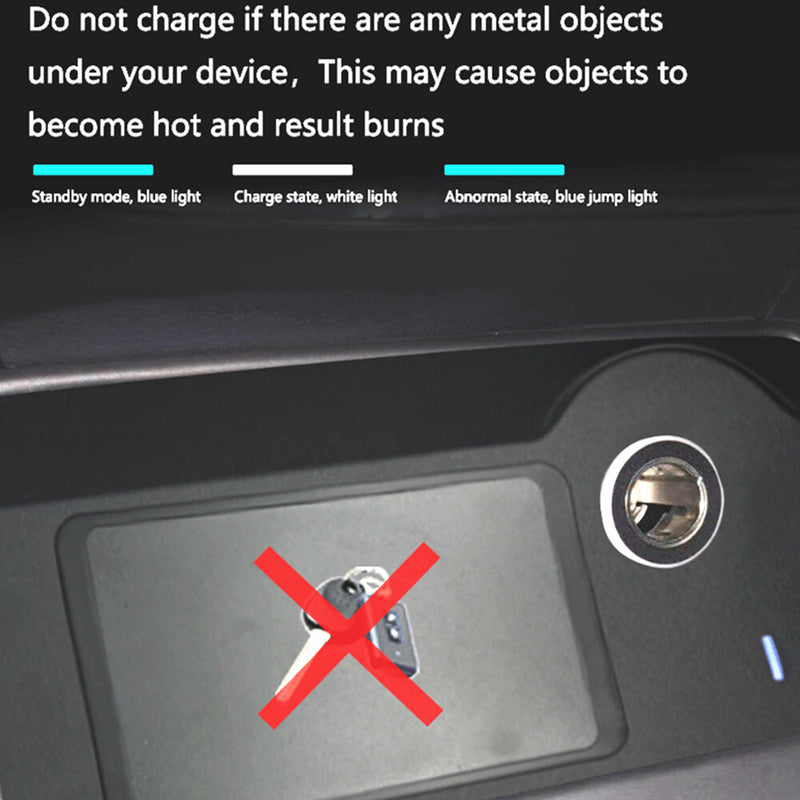 WXZOS Center Console Phone Wireless Fast Charging Pad for Jeep Cherokee 2015-2019