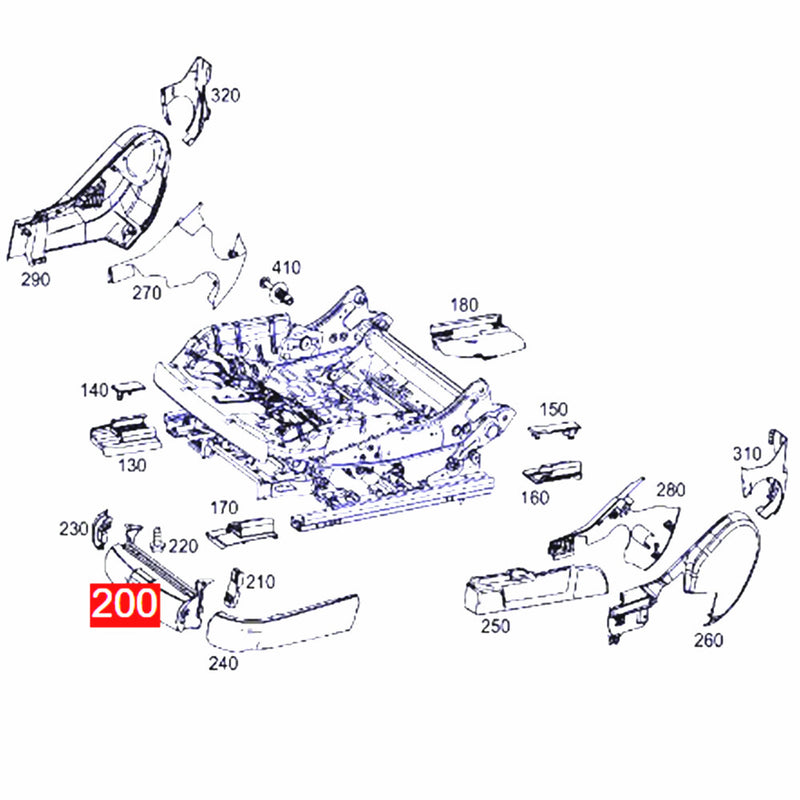 WXZOS Front Seat Lower Storage Box Handle ASS for Mercedes-Benz W222 S-class 2014-2020