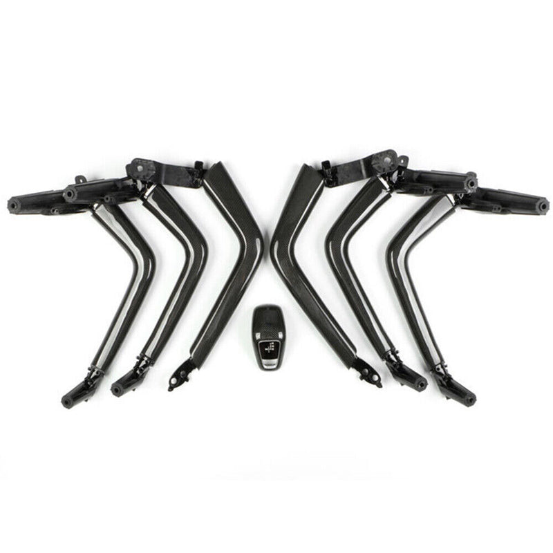1SET Carbon Fiber Inner Door Handle Center Armrest for Porsche Cayenne 2018-2023