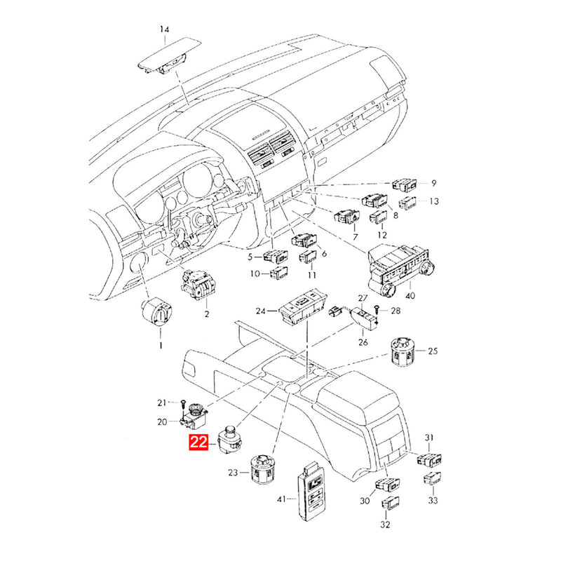 WXZOS Front Left Power Folding Wing Mirror Switch for VW Touareg 2004-2006