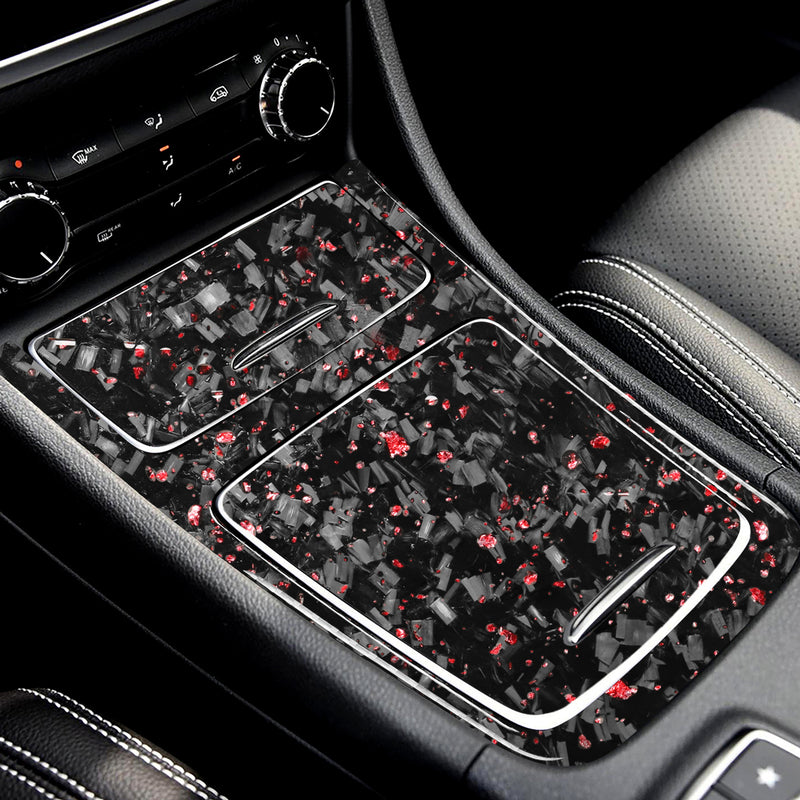 WXZOS Genuine Carbon Fiber Center Console Panel Trim for Mercedes W117 CLA 2013-2017