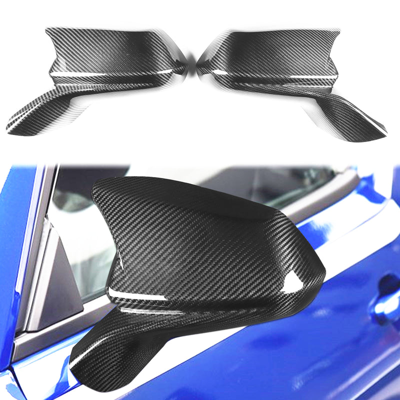 WXZOS Genuine Carbon Fiber Wing Mirror Trim for Chevrolet Camaro 2016-2024