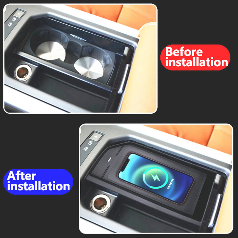 WXZOS Center Console Wireless Fast Charging Pad for Land Rover Evoque 2015-2019
