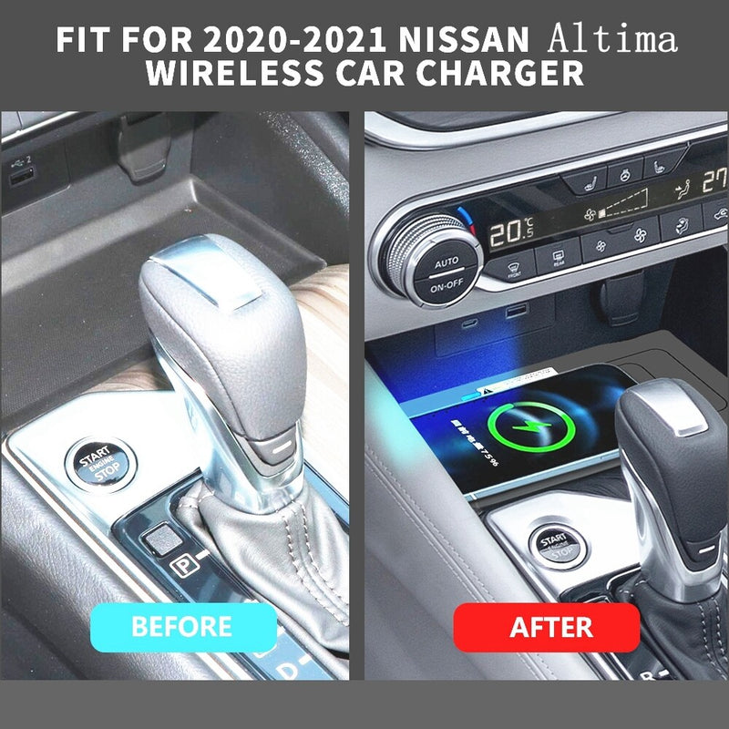 WXZOS Center Console Wireless Fast Charging Pad for Nissan Altima 2020-2021