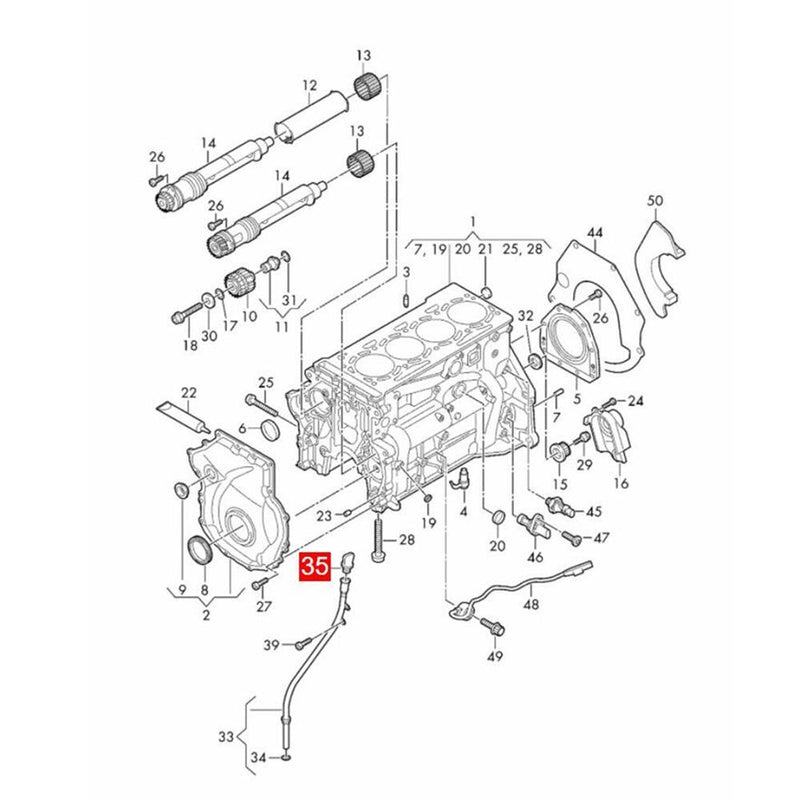 Tube de guidage de jauge d'huile pour moteur Audi A4 A5 A4 allroad 2.0 2008-2020