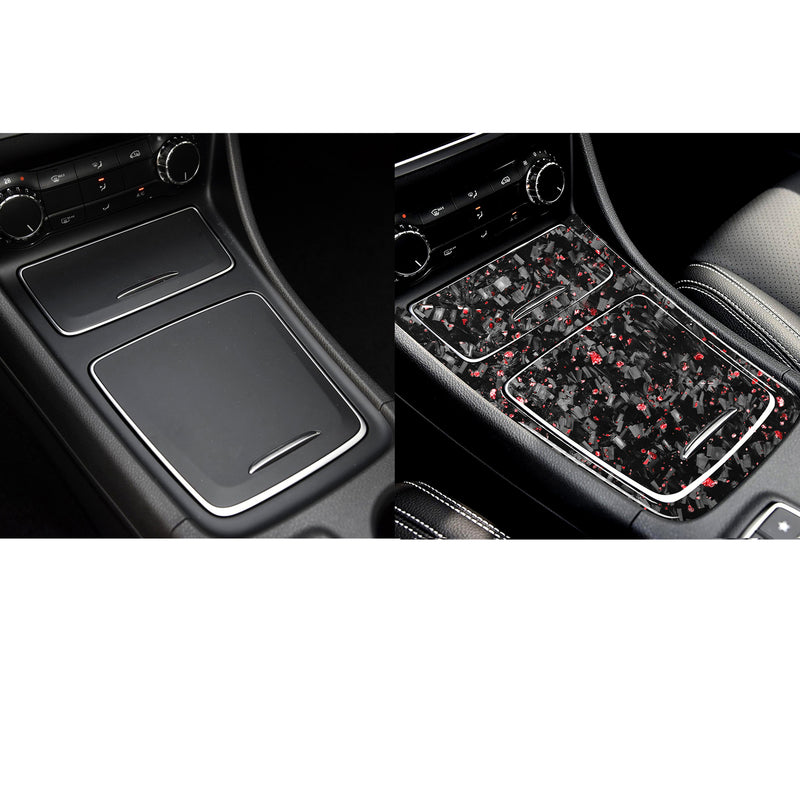WXZOS Genuine Carbon Fiber Center Console Panel Trim for Mercedes W117 CLA 2013-2017