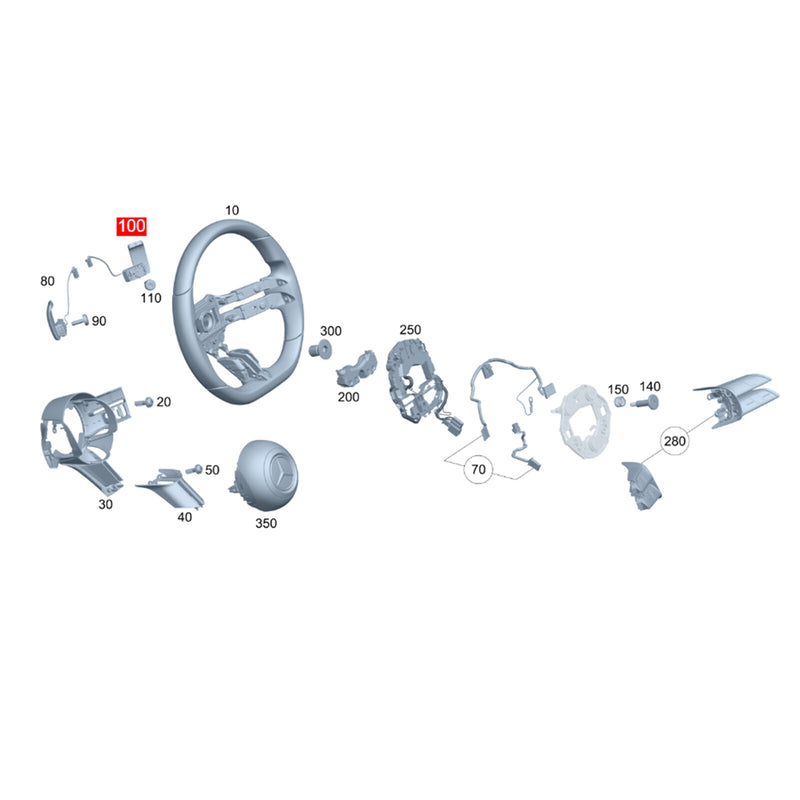 WXZOS Steering Wheel Shift Paddle Replace for Mercedes-Benz W257 CLS-class 2022-2025