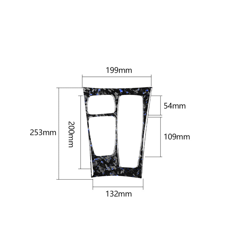 WXZOS Genuine Carbon Fiber Gear Shift Lever Panel Trim for BMW X5 E70 X6 E71 2008-2009