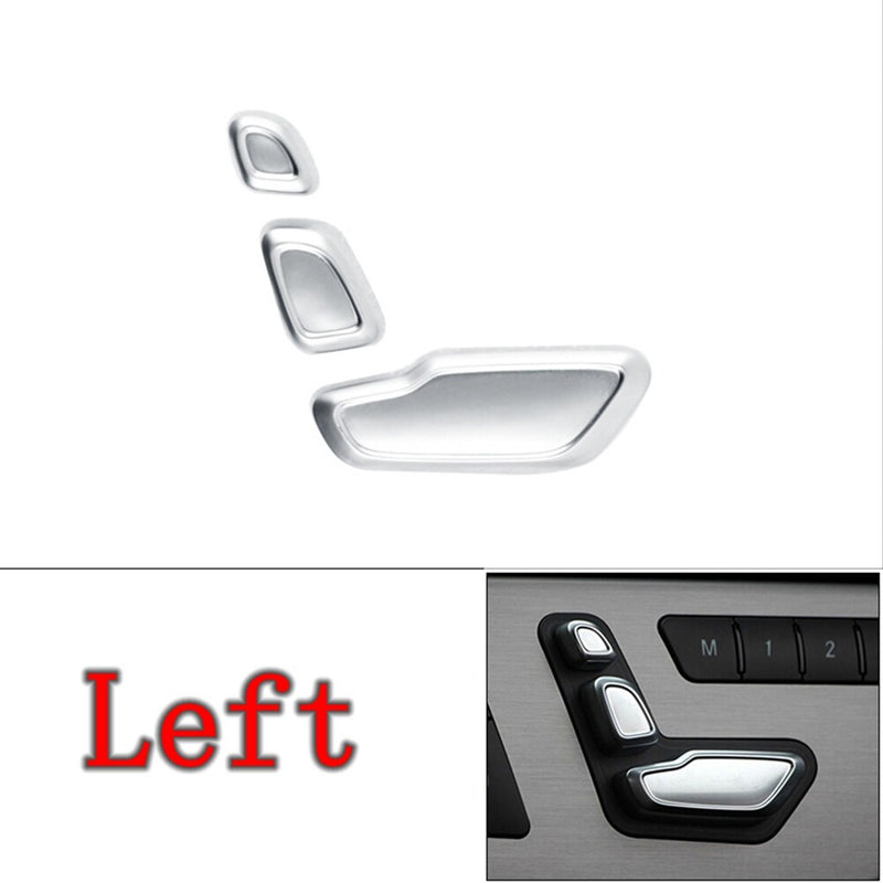 WXZOS 1PC Silver Left Seat Adjust Button Cover for Mercedes-Benz W212 E-class 2009-15