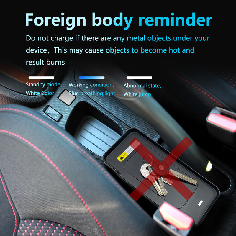 WXZOS Center Console Wireless Fast Charging Pad for Renault Clio 2013-2018