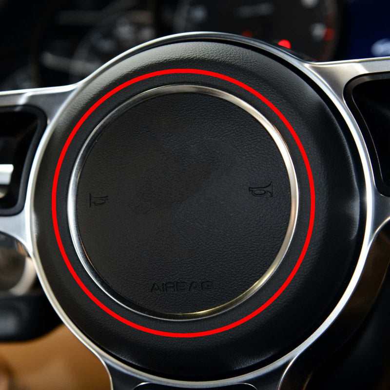 Steering Wheel Center Crest Bezel Ring Trim for Porsche Panamera 2015-2025