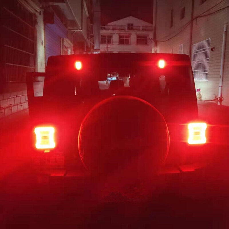 Upper Rear Door Window Hinge Cover Brake Signal Light for 07-18 Jeep Wrangler JK